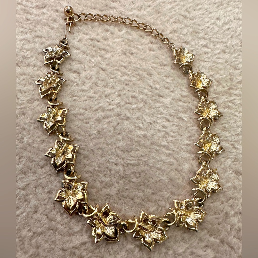 1950s Vintage necklace, Retro CORO signed 50s choker necklace❤️